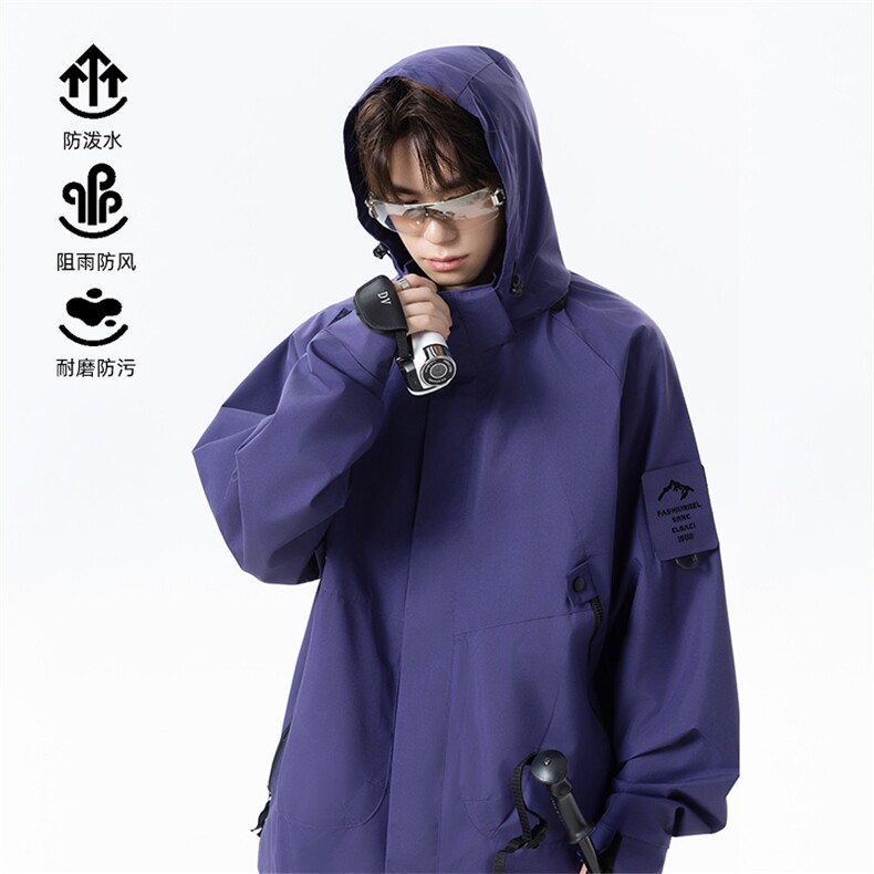 秋季新款冲锋衣高级感休闲男女同款登山服F2518-特价P40,男装夹克,电商A007