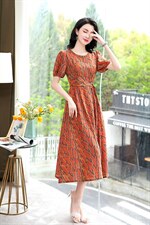 现货～新款连衣裙～气质款L到4XL，女装连衣裙，欧雅思丹尔