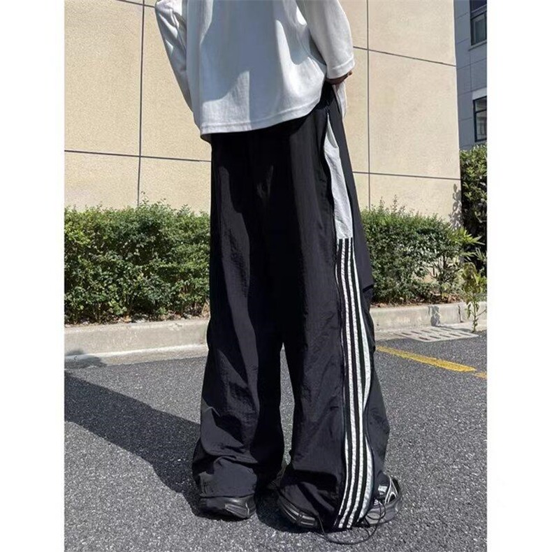 美式复古条纹情侣春秋三条杠裤子K099p43,男装休闲裤,电商D315A