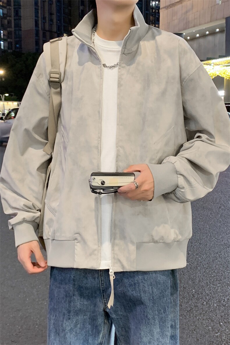 外景秋季立领三分格扎染防水夹克男士休闲外套A406JK2538P75,男装夹克,星座309（原A406）