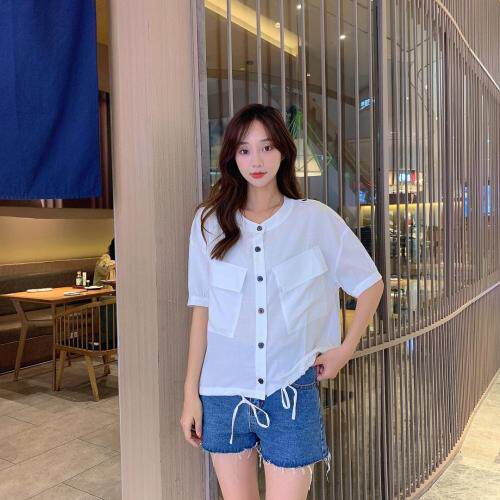 麻料上衣，女装，酷巴黎