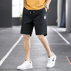 冰丝短裤男ins超火宽松休闲5分中裤夏季薄款潮流五分裤子Z106-P30图片