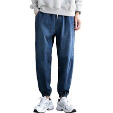 男士牛仔潮宽松2021秋冬新款韩版潮流哈伦长裤C402-K063-P45，男装牛仔裤，星座610（原A335）