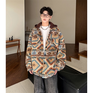 可拆卸帽子波西米亚风时尚百搭保暖外套  A071-5015-P108图片