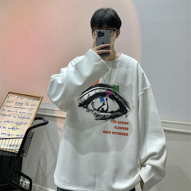 23春新款港风宽松休闲oversize套头打底卫衣B266-T01-P50,男装T恤,星座B257-1