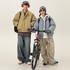 2025冬季新款男日系潮牌立领白鸭绒羽绒服加厚外套棉衣YR72-F255，男装羽绒服，电商A101（原外27）