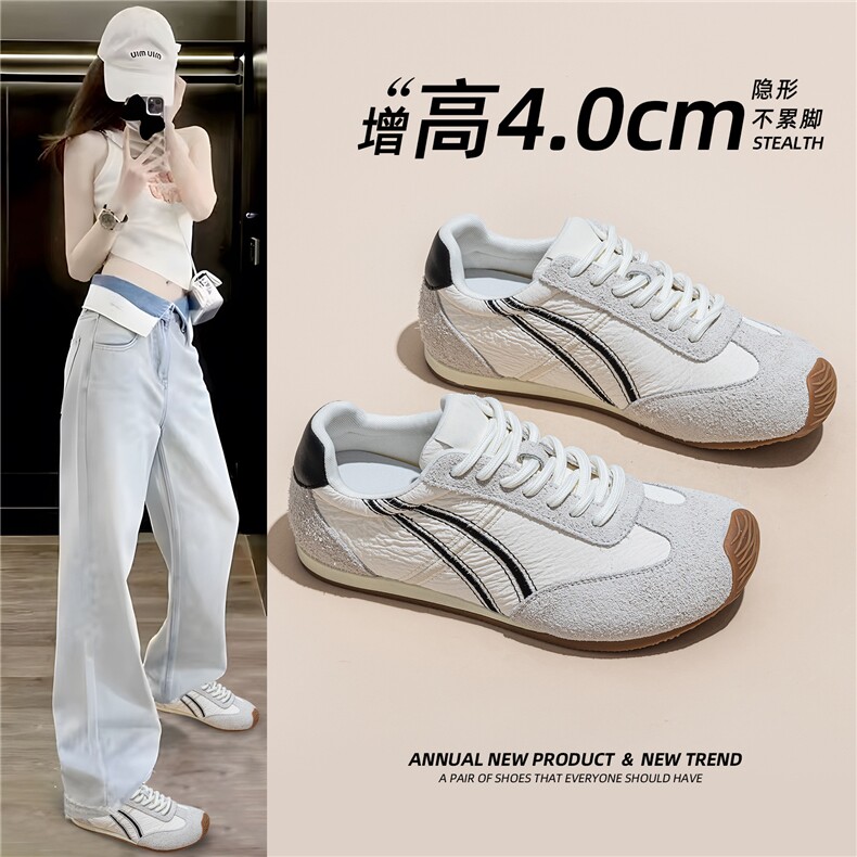 德训鞋女2025春夏季新款休闲运动百搭透气小白鞋女，女鞋休闲鞋，电商A223