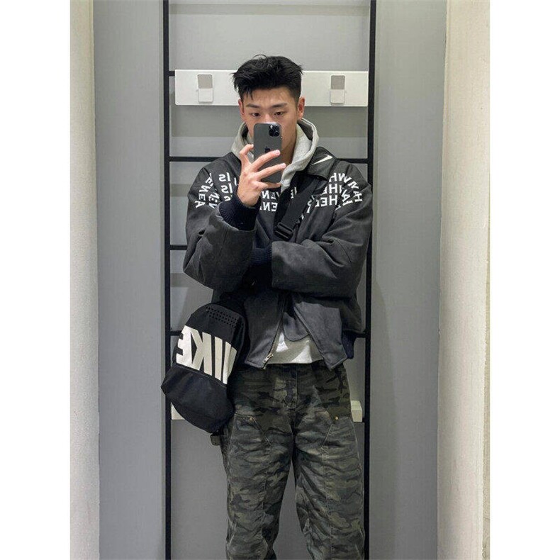 美式高街立领夹克外套男女春季hiphop潮牌字母印花上衣S6877-p75,男装夹克,星座1008