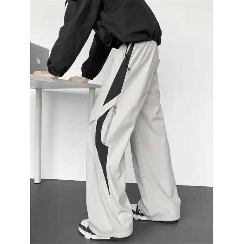 有货。拼接拉链设计休闲运动裤K6887-P28，女装休闲裤，星座412-3