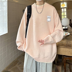 控78假两件毛衣男大码加绒针织衫男毛线衣M80292-P55加绒P70，男装针织衫/毛衣，电商A040