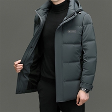 DF23869钱塘2020-2冬季厚款时尚休闲有帽中年男士羽绒服P285，男装羽绒服，钱塘207-2