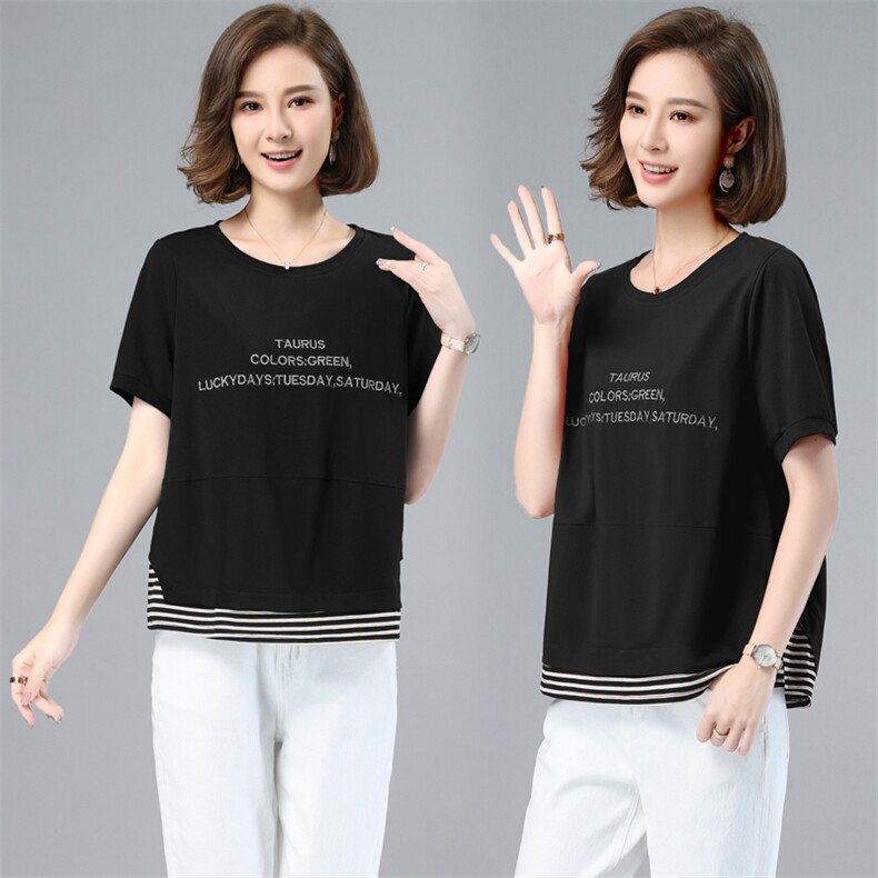 T恤2021夏装新款韩版短袖女上衣新品修身设计感气质,女装T恤,深水步