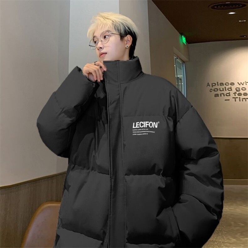 网络图现货 潮牌hiphop字母印花立领新款休闲情侣款棉服JY308-P58图片