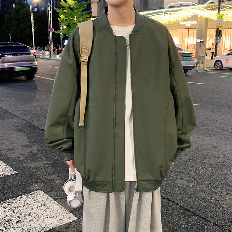 港风秋季新款外景飞行员夹克男宽松二开棒球服MYJ24-7860-特P53,男装夹克,星座717