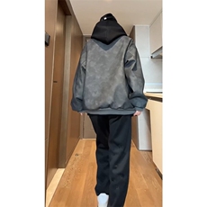 （量大差价足）春秋款复古PU皮夹克磨砂质感外套DY2313-P95，男装夹克，星座1213