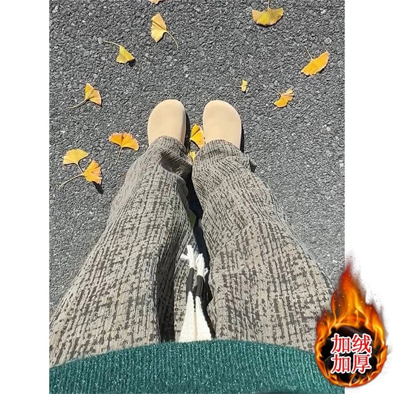 小香风扎染灯芯绒男潮牌加绒针织卫裤直筒休闲裤513ACK2762P37，男装休闲裤，星座513A