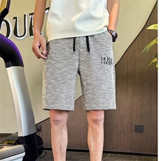 短裤男夏季新款潮牌美式复古格子宽松直筒网红同款休闲百搭五分裤，男装休闲裤，星座506A