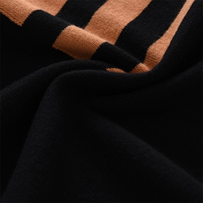 2025夏季新款纯棉圆领短袖男条纹简约商务轻熟针织打底衫T恤上衣，男装T恤，牧绒家园高端店