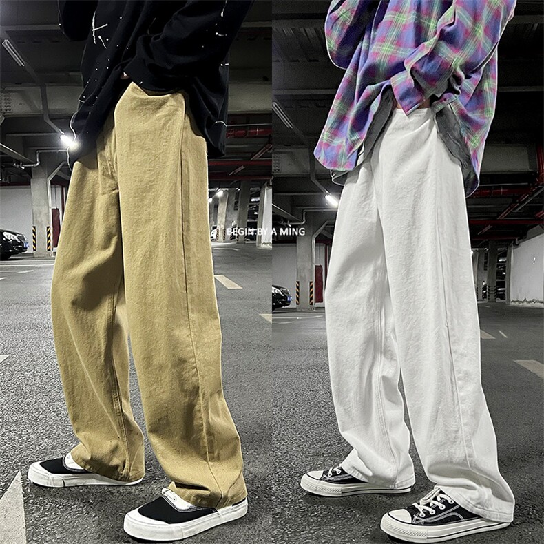 现货春季主推！男女中性宽松直筒拖地休闲裤NB702,男装牛仔裤,电商C303A