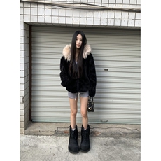 【有货】W200CC-特P100毛领毛绒外套男冬季高级感棉服，男装夹克，星座1007（原301D）