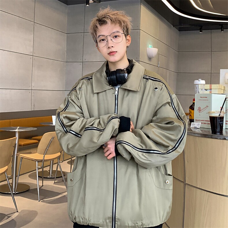 JK8806-P75美式秋潮牌设计感拉链夹克,男装夹克,星座1503