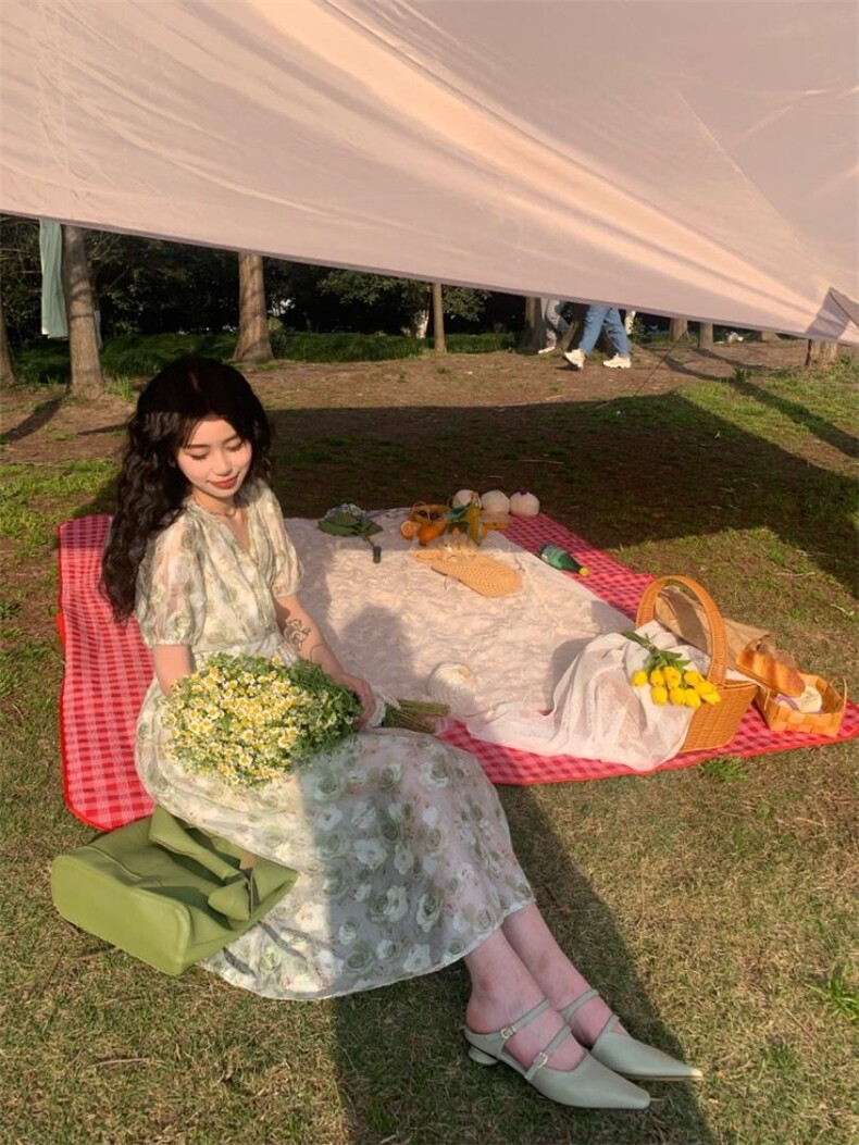 剪花温柔风连衣裙，女装连衣裙，Mu Mu