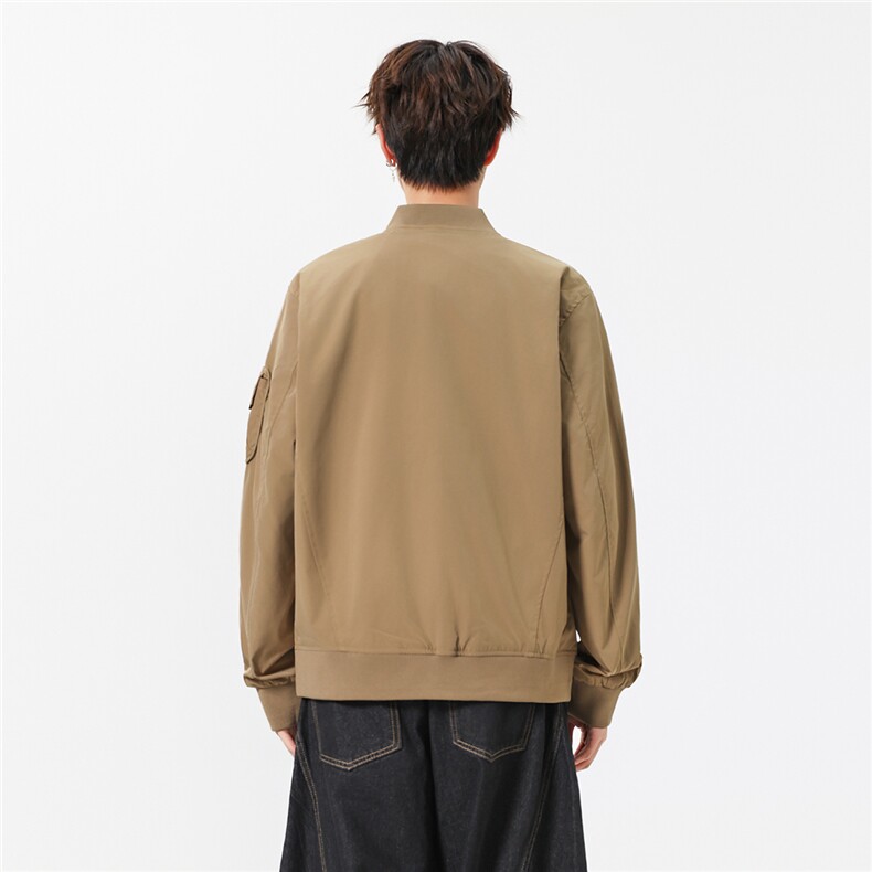 美式复古风棒球服夹克大口袋贴标痞帅百搭休闲外套J608618TP75,男装夹克,电商A247