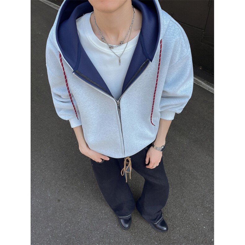 重磅拼色男女连帽卫衣   特P58   M-3XL图片