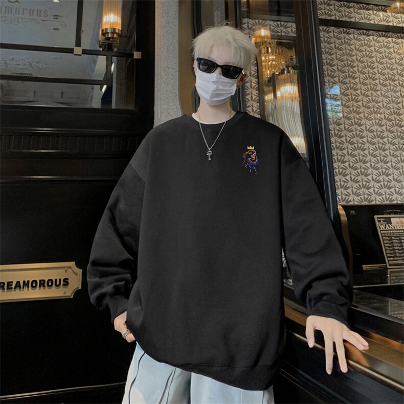 ！圆领卫衣男装港风长袖t恤男外套男WY549-特P23,男装T恤,电商B371