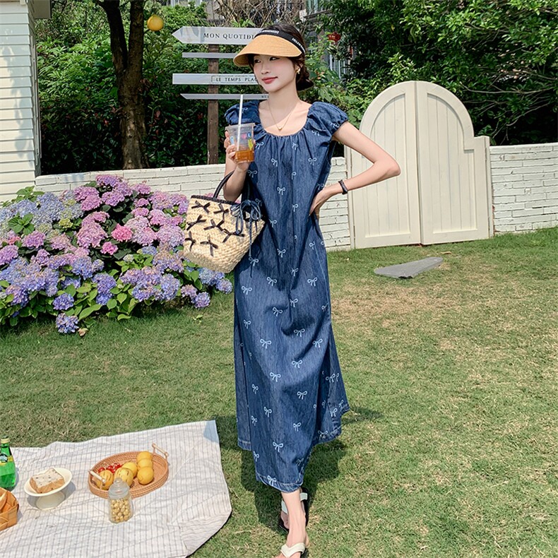 牛仔连衣裙中长款女宽松时尚,女装连衣裙,浙宝069