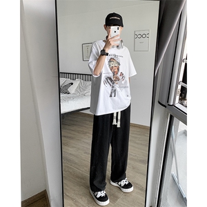 8XL-M 特大码2023春夏抖音直播高品质冰丝裤休闲西装裤长裤男K921图片