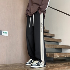 休闲裤男款春秋潮牌宽松直筒裤子男时尚帅气青少年长裤K527-P43，男装休闲裤，星座308B-2