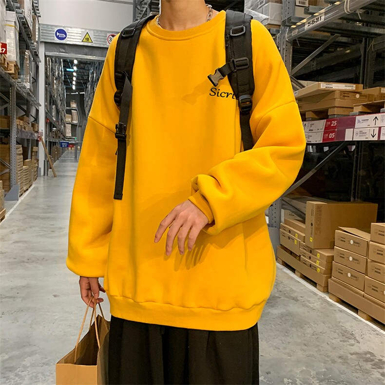 S6098-P35春季圆领卫衣男大码韩版宽松长袖外套男,男装卫衣,电商A040