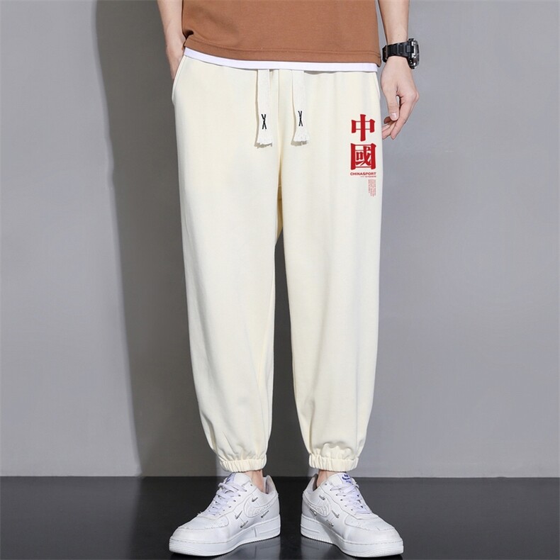 夏季新款青少年潮流男士印花休闲直筒九分裤1210-2-K911-P15图片