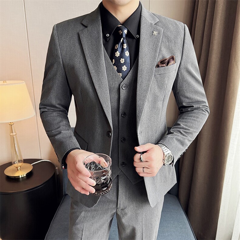 SJT811-P2002025春夏时尚男士单扣西服三件套装礼服,男装西服,星座507A（原星座306B-2）