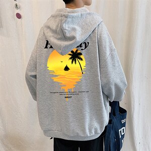 KS21266-P38 连帽开衫卫衣男运动外套大码班服图片