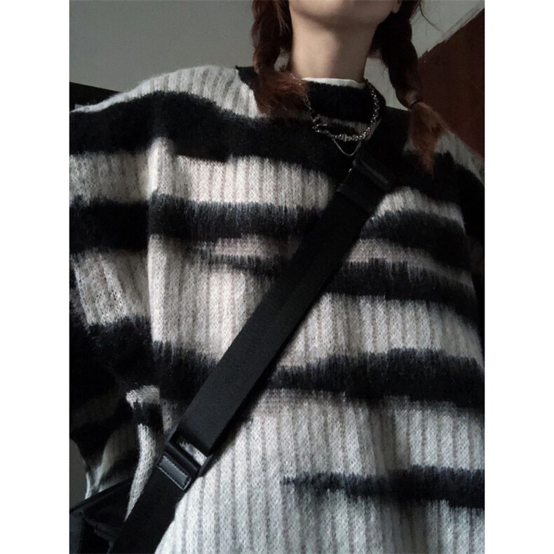 【有货】MY3010CC-特P46条纹毛衣男慵懒风情侣针织衫外套,男装针织衫/毛衣,星座1007（原301D）