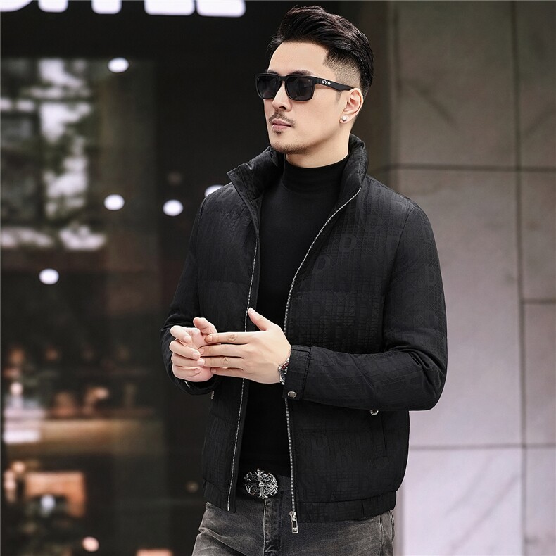 2025新款冬季短款90绒子白鸭绒羽绒服外套中年男装加厚羽绒服夹克,男装夹克,钱塘723