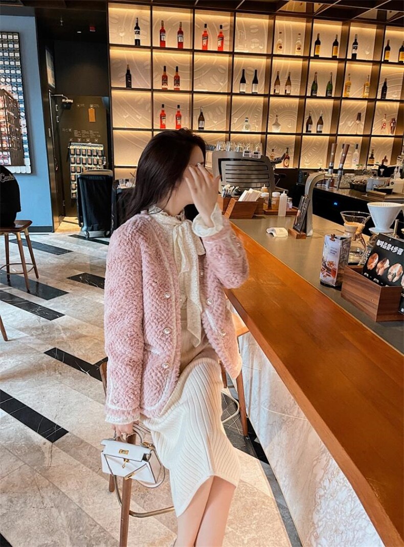 小香风甜美气质皮毛外套毛毛外套，其它，M.W 嫚维