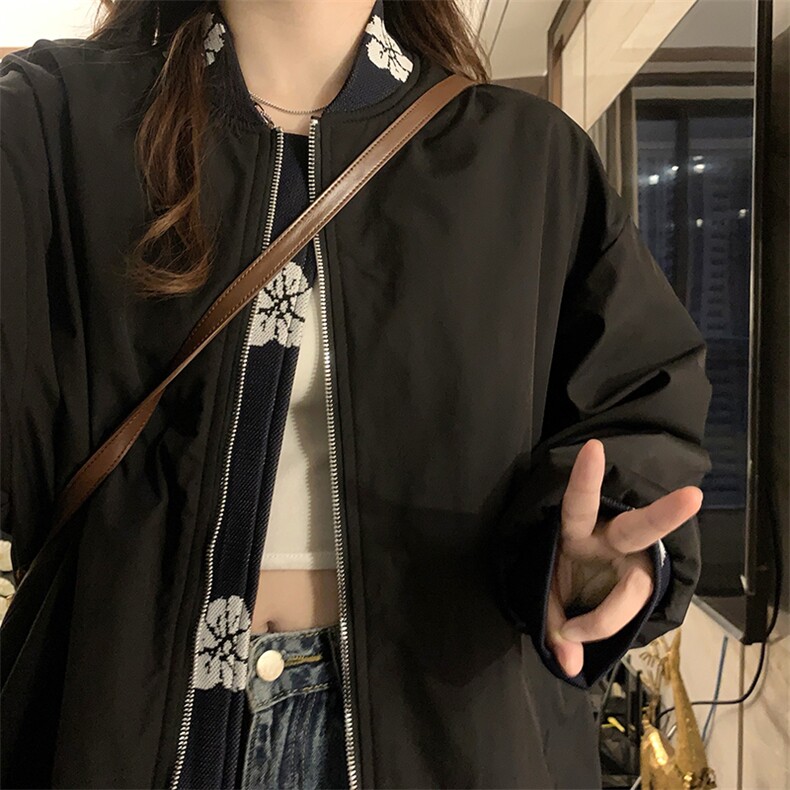 A369-P88美式复古提花刺绣拼接夹克男女高级感宽松百搭外套,男装夹克,星座911