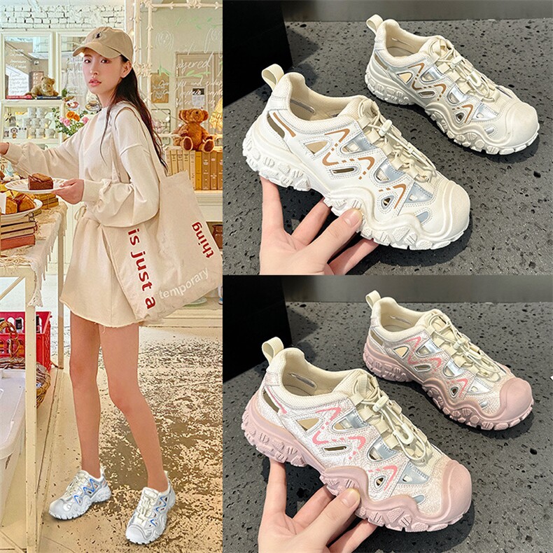 2024丑萌鞋春夏新款户外登山鞋透气百搭显瘦休闲运动鞋女，女鞋凉鞋，星座1407-3