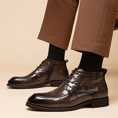 X4535-175秋冬新款马丁靴男士中帮男鞋加绒靴子，男鞋马丁靴，星座1407-3