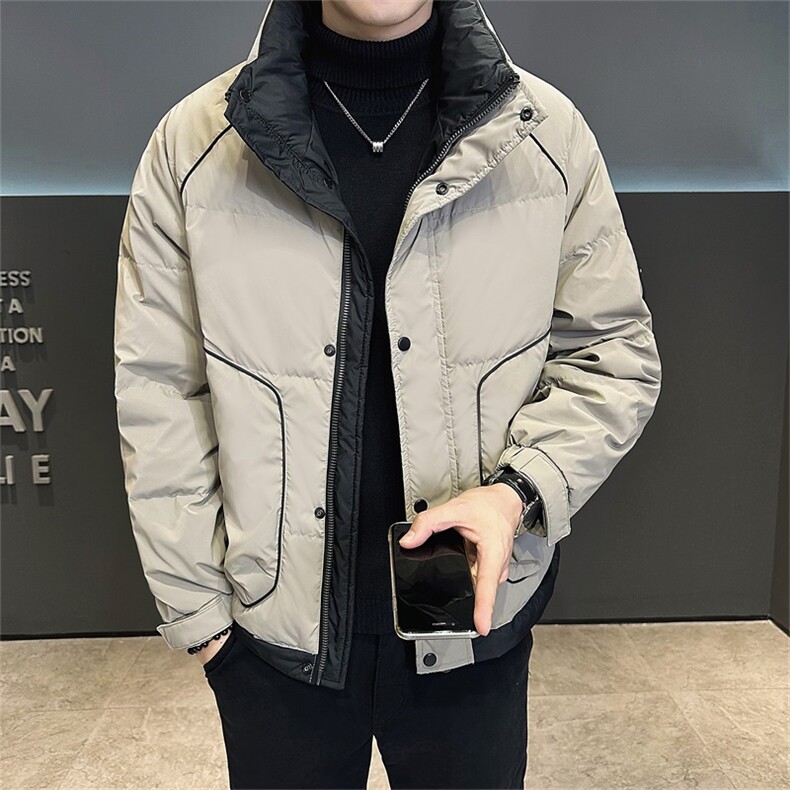 标85白鸭绒高品质冬季休闲立领羽绒服保暖外套男23878-P225,男装羽绒服,电商A413