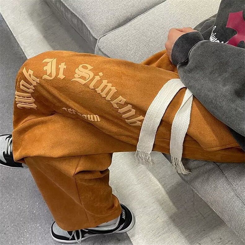 男秋季新款港风休闲裤麂皮绒M247P36,男装休闲裤,星座1116-2
