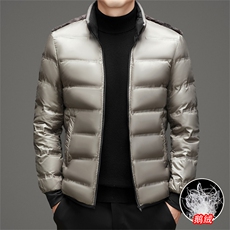 90白鹅绒中老年羽绒服外套男士一衣三穿背部加绒羽绒服外套，男装羽绒服，钱塘723