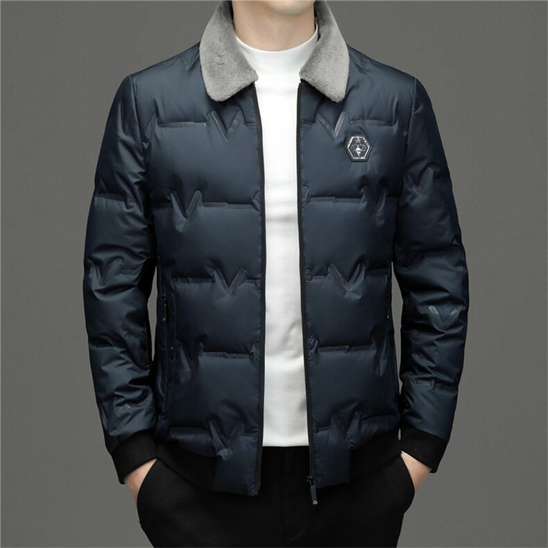 YT2205冬季男士白鸭绒羽绒服保暖外套修身潮流帅气P205，男装羽绒服，电商B360