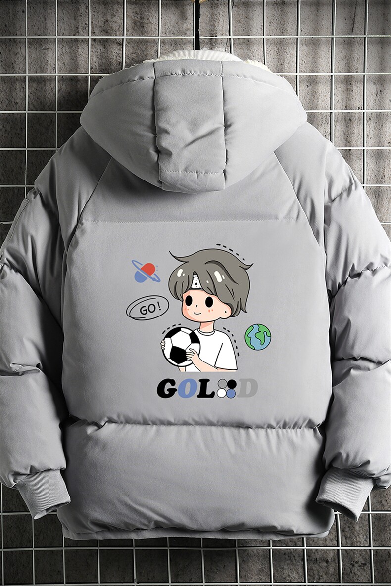 MY16207-P100加厚加绒连帽衣男大码服男面包服男网格挂拍,男装棉衣,电商A040A