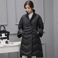 断码特价羽绒服纯色时尚气质长袖中长款韩版百搭简约街头甜美，女装羽绒服，美吧服饰