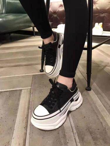 2021春季新款韩版潮流厚底增高真皮潮鞋,其它,她他麦