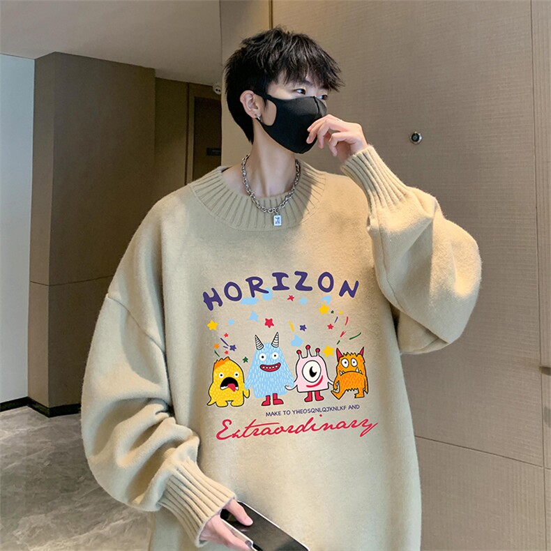 半高领毛衣男士大码针织衫男毛线衣男 M18355-P45 加绒款-P65图片